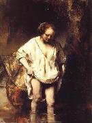 REMBRANDT Harmenszoon van Rijn A Woman Bathing in a Stream oil painting on canvas